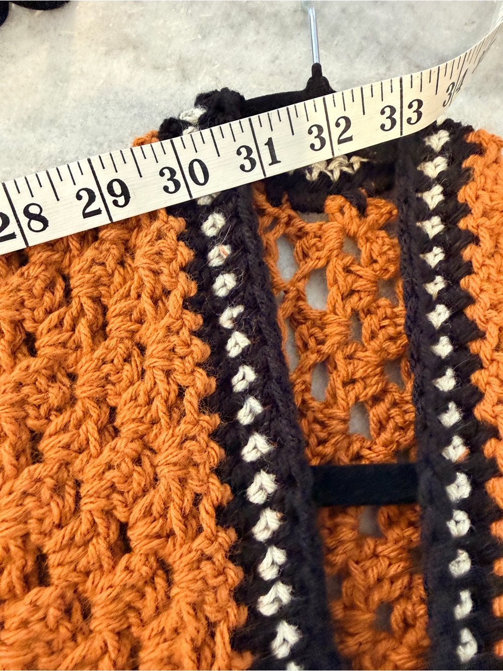 Handmade Crochet Granny Square One Size Cozy Cardigan Boho Chunky Knit Sweater - Picture 7 of 9